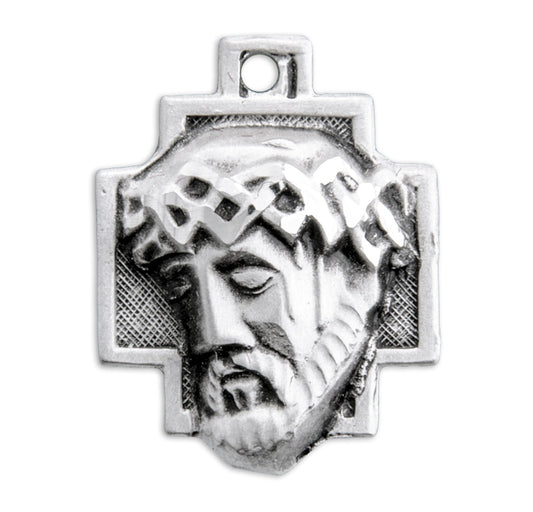 Head of Christ Sterling Silver Medal Pendant Necklace Gift