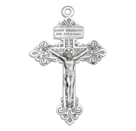 Sterling Silver "Pardon" Crucifix, Catholic Jewelry Made in USA