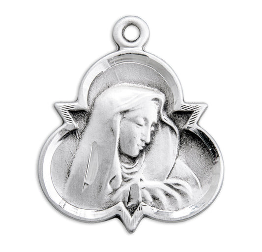 Our Lady of Sorrows Sterling Silver Trinity Symbol Pendant