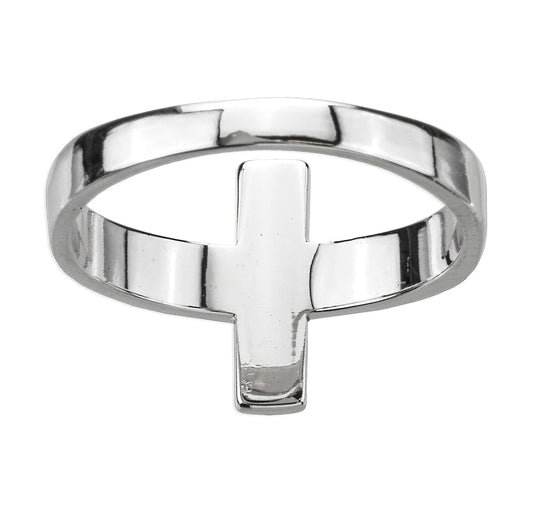Elegant Sterling Silver Crucifix Ring for Men and Women
