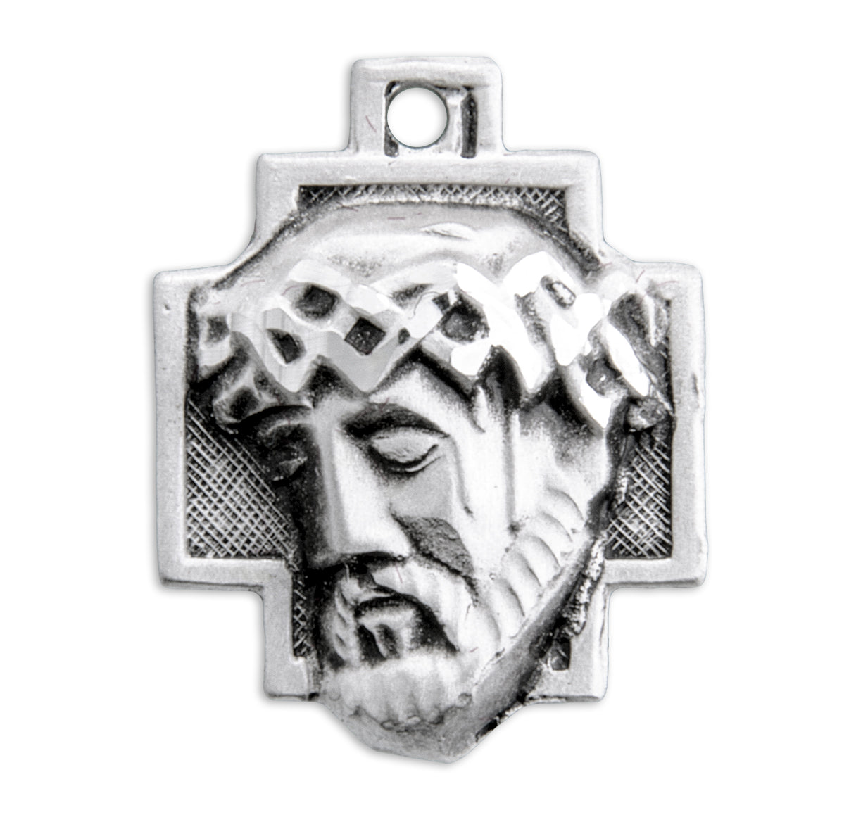 Head of Christ Sterling Silver Medal Pendant Necklace Gift