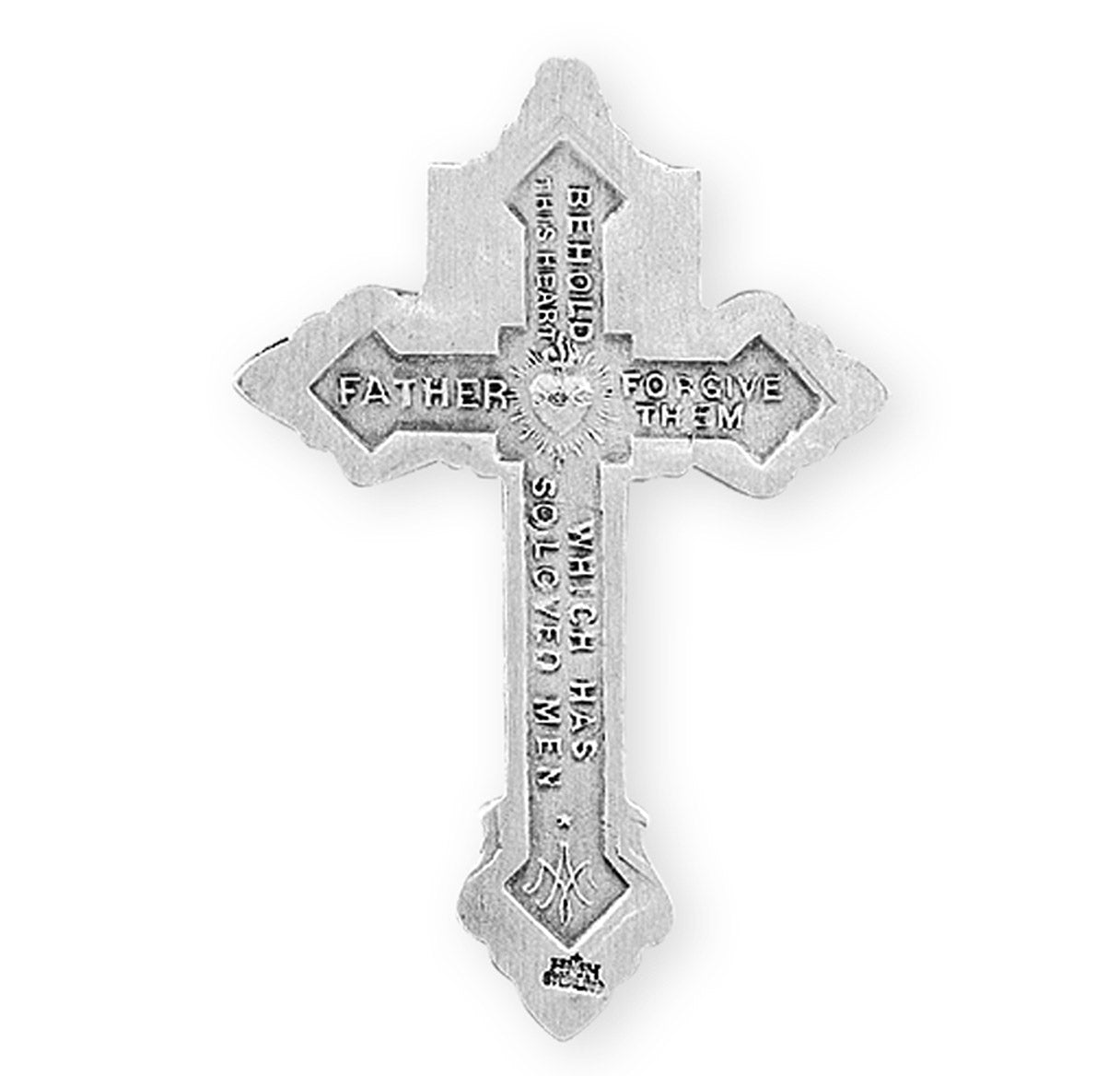 Sterling Silver "Pardon" Crucifix, Catholic Jewelry Made in USA