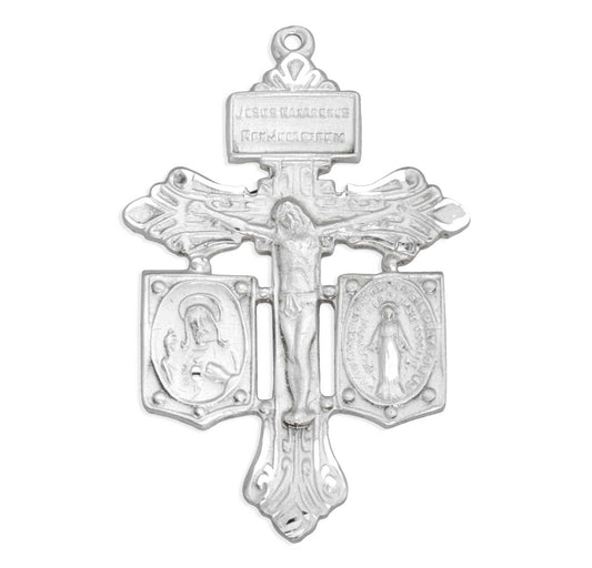 Sterling Silver "Pardon" Crucifix, Catholic Jewelry Made in USA