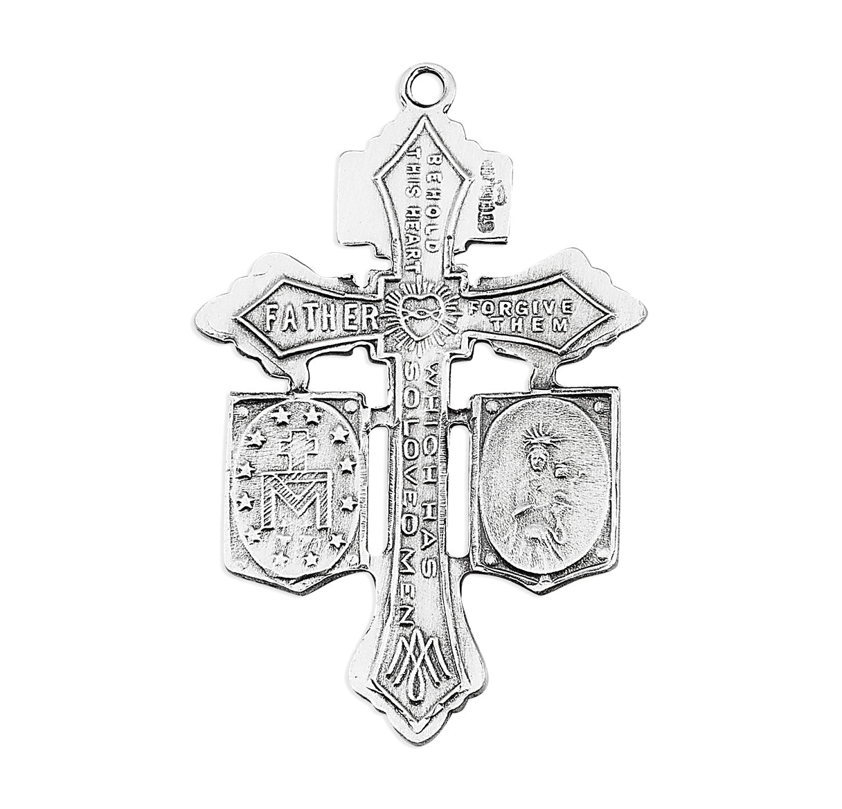 Sterling Silver "Pardon" Crucifix, Catholic Jewelry Made in USA