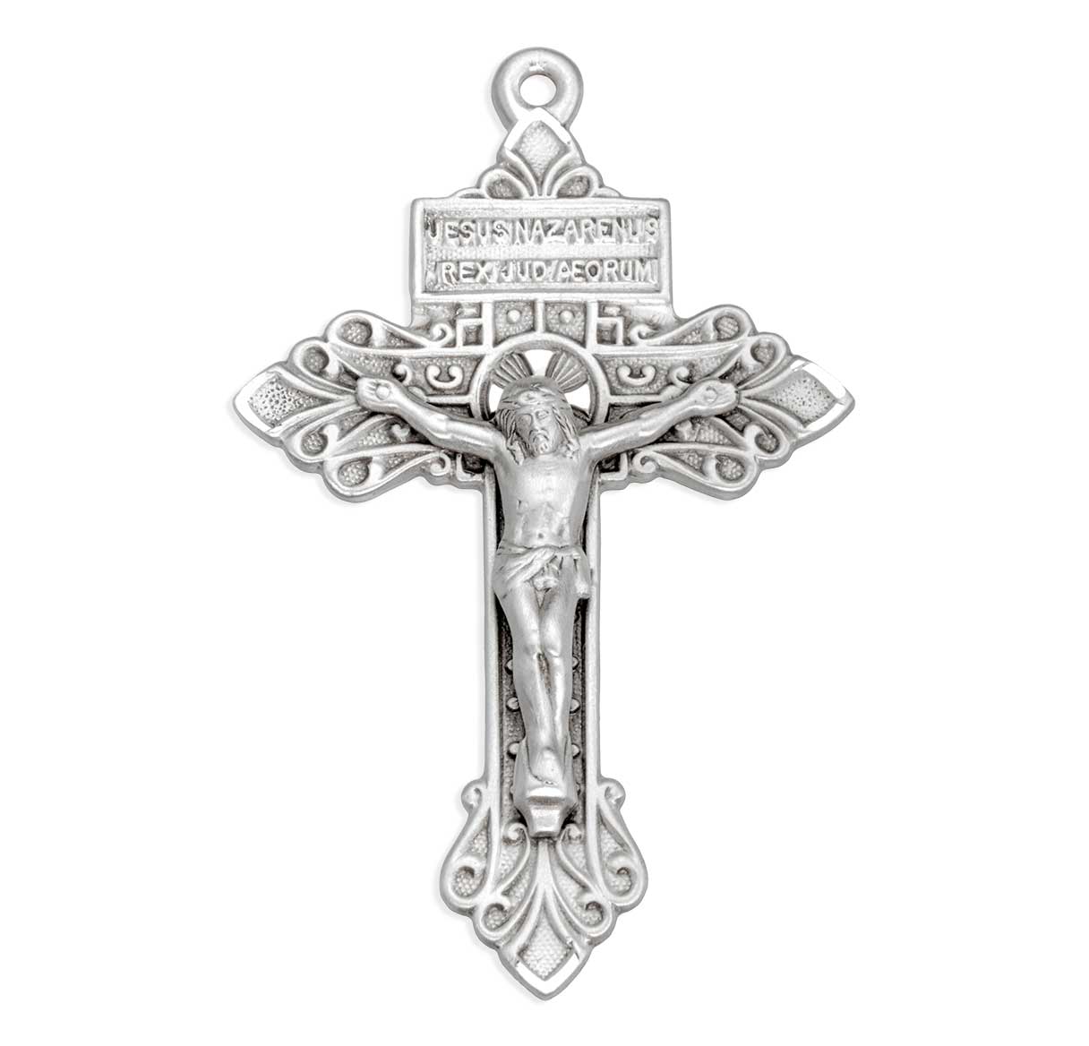 Sterling Silver "Pardon" Crucifix, Catholic Jewelry Made in USA