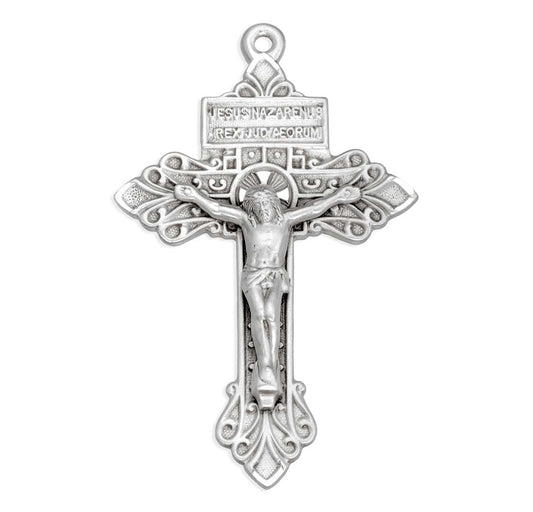 Sterling Silver "Pardon" Crucifix, Catholic Jewelry Made in USA