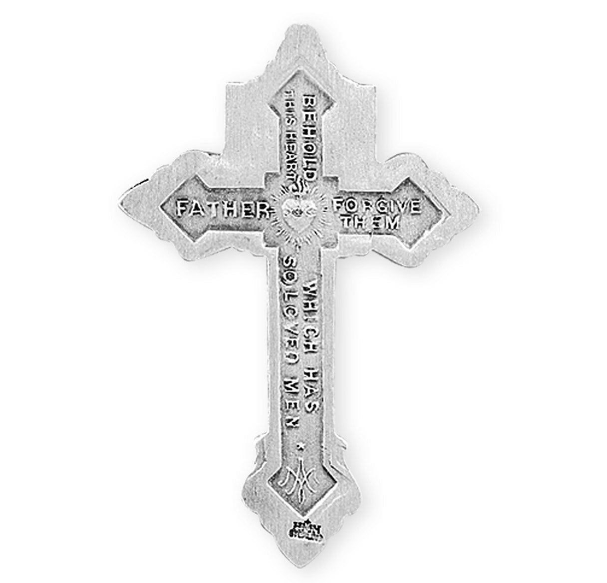Sterling Silver "Pardon" Crucifix, Catholic Jewelry Made in USA