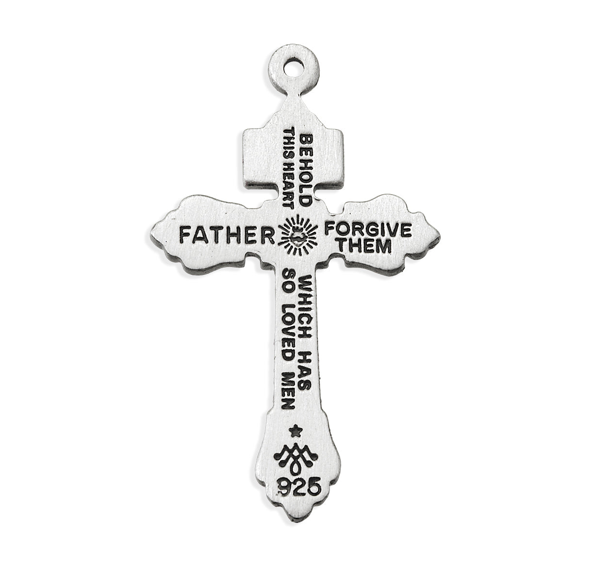 Sterling Silver "Pardon" Crucifix, Catholic Jewelry Made in USA