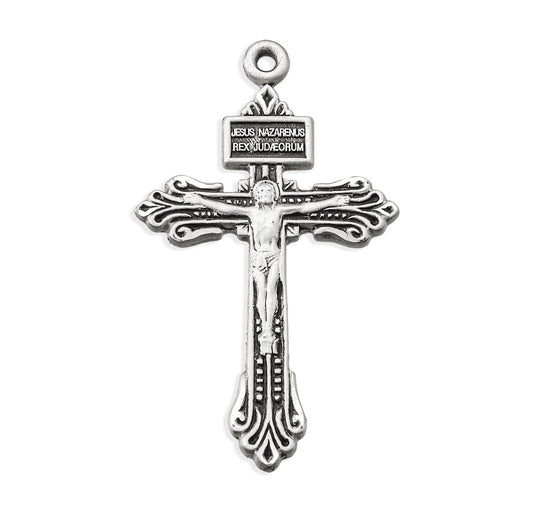 Sterling Silver "Pardon" Crucifix, Catholic Jewelry Made in USA
