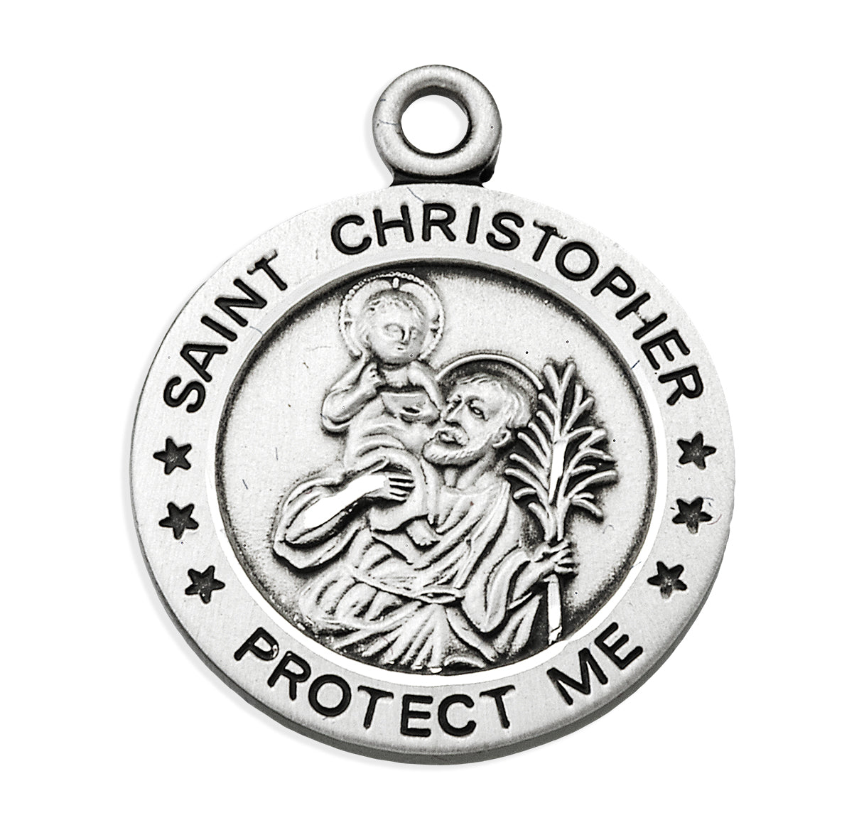 Extel Medium Sterling Silver Navy Medal Pendant Necklace