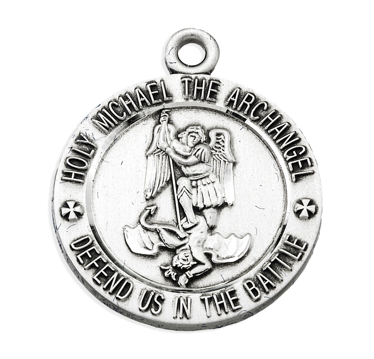 Extel Medium Sterling Silver Marines Medal Pendant Necklace